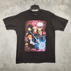 Jujutsu Kaisen Shirt Crunchyroll Anime Graphic Tee Black Cotton Mens L